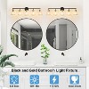 POWLIG 38.5-in 5-Light Modern Black Gold Dimmable Bathroom Vanity Light with Cone Clear Glass Shade - 4 of 4