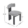 Lyngins Modern Armless Dining Chairs (Set of 2) – Polyester Blend Upholstered Kitchen Chair with Black Metal Legs, Living Room Chair - 3 of 4
