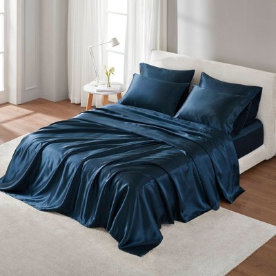 NicBex 4/6/7 PCS Sheet Set,Satin Luxury Bedding Set with 1 Flat Sheet,2 Fitted Sheet,4 Pillowcases,Bed Sheets for Spring,Summer,Autumn
