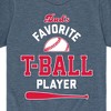 Boys' - Instant Message - Dad's Favorite T-Ball Player Short Sleeve Graphic T-Shirt - 2 of 4