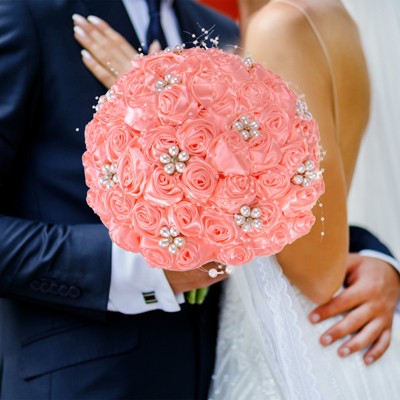 Unique Bargains Artificial Wedding Decor Lightweight Bouquet 1 Pc