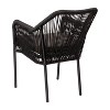 Merrick Lane Outdoor Furniture Sets 2 Piece All-Weather Woven Patio Chairs With Cushions - 4 of 4