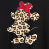 Women's - Disney - Leopard Print Minnie Mouse Oversized Graphic T-Shirt - 2 of 4