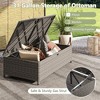 Tangkula Outdoor Rattan Daybed Wicker Loveseat & 31 Gallon Storage Ottoman w/Soft Cushions Space-Saving 2-Person - 4 of 4