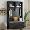 NicBex 47.2 inch Hall Tree for Hallway,Modern Coat Racks with 6 Silvery Hooks and Handles,Entryway Furniture for Hallway,Living Room,Bedroom - 2 of 4