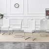 Dolonm 4-Pack  PU Bow-Back Dining Chairs – Modern Minimalist Design, Non-Slip Feet & Ergonomic Support, 15.7"x20.5"x39" - 4 of 4
