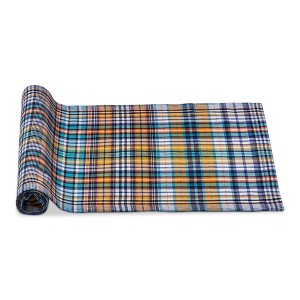 tagltd Summer House Bright Plaid Table Runner - Multicolor Cotton, 72" L x 14.5" W, Machine Washable, Perfect for Summer Decor - 1 of 1