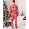Family Matching Christmas Pajamas Front Zipper One Piece Pajamas wiht Pocket Holiday Pajamas Fleece-Lined Sleepwear Matching Jammies - 3 of 4