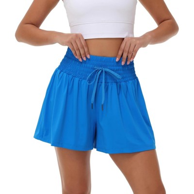 Clotth 2-In-1 High Waisted Athletic Shorts For Women – Gym, Yoga, Running, Golf ,Tennis With Pockets Comfy Flowery Skort For Lounge, Beach
