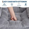 Lazy Chair with Ottoman, Modern Lounge Accent Chair,Leisure Sofa Armchair with Footrest,Reading Armchair with Side Pocket - 4 of 4