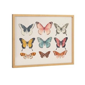 Kate & Laurel All Things Decor 16"x12" Gallery Vintage Style Muted Pastel Butterflies II Print by The Creative Bunch Studio Gold - 1 of 4