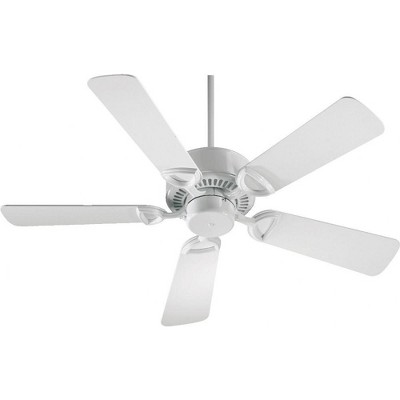 Quorum Lighting Estate 42 White Ceiling Fan, 5 Blades, Optional Light Kit, 3 Speed, Dry Rated