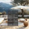 Lirago Metal Outdoor Privacy Screen Freestanding Patio Decorative Screens 72"x47" Black - 3 of 4