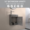 SEVOBAL Bathroom Storage Cabinets, Wall-Mounted Small Bathroom Storage Vanity Cabinet, Top Basin and Soft Close Doors, Gray, 15.75"*8.66"*20.94" - 4 of 4