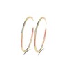 Hollywood Sensation Rainbow Hoop Earrings 1.062 Inches Gold - 2 of 4