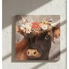 Animal-Inspired Flower Cow Canvas Art 24 x 24 Inch by Manual Woodworkers and Weavers - 2 of 3