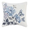 Laura Ashley Chloe Floral Embroidered Throw Pillow Blue - image 2 of 4