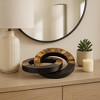 Decorative Resin Interlocking Rings Ornament for Home Decor - Stylish Sculpture Accent for Bathroom, Office, and Living Room Decor - 12", Brown - 3 of 4