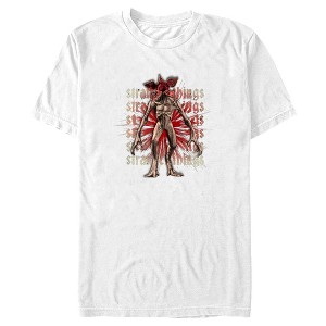 Men's Stranger Things Demogorgon Monster Logo Stacked T-Shirt - 1 of 4
