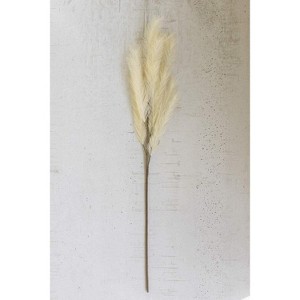 White Pampas Stem – 40"H Artificial Floral Stem with Bendable Fronds, EVA Foam & Wire Construction (Set of 6) By Kalalou - 1 of 3