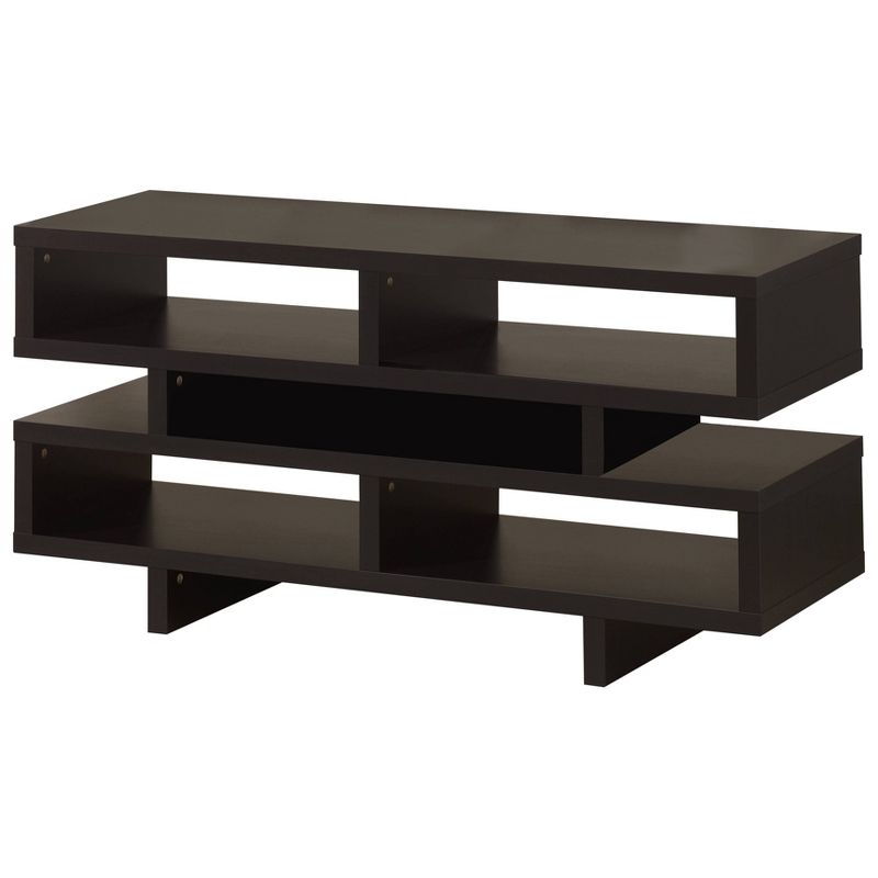 Parker 5 Shelf TV Stand for TVs up to 55&#34; Cappuccino Brown - Coaster, 1 of 5