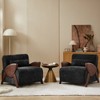 Aukfa Modern Chenille Accent Armchair - Plush Cushioned Living Room Chair, Stylish Upholstered Design for Bedroom, Office & Lounge - 4 of 4