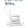Adirondack Outdoor Rocking Chair - All Weather HDPE Plastic, Wide Armrests, Classic Fire Pit Chair, Easy to Install, Supports 380LBs - 4 of 4