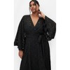Women's Plus Size Fleetwood Jacquard Maxi Dress - black | CITY CHIC - 3 of 4