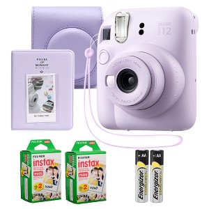 Fujifilm Instax Mini 12 Instant Camera Lilac Purple Bundle – Includes 40-Sheets Instax Mini Film, Protective Case, and Mini Photo Album - 1 of 4