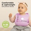 KeaBabies 2-Pack Silicone Bibs For Babies, Food Grade Silicone Baby Bibs for Eating, Feeding, Toddler Bibs, Boys, Girls - 3 of 4