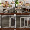 CuisinSmart Large Dog Crate Furniture, Dog Kennel Furniture with Removable Divider and Shelf Storage, Decorative Pet Cage Dog House Indoor - 3 of 4