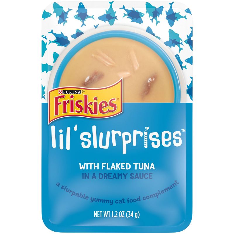 Friskies Lil&#39; Slurprises Compliments Flaked Tuna Wet Cat Food  - 1.2oz, 1 of 8