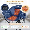 Docred Oversized Heated Camping Chair, Patio Lounge Chairs with 3 Heat Levels, Portable Folding Heated Chair Round Moon Saucer Folding Lawn Chair - 2 of 4