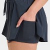 Women's 2.5" Woven High-Rise Flutter Shorts - All In Motion™ - 4 of 4