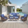 Buenhomino Patio Wicker Chairs Swivel Rocker Outdoor Rocking Chairs Set - 3 of 4