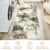 Washable Printed Floor Carpet, Contemporary Area Rugwith Non Slip Backing Low Pile Soft Marble  Foldable Rug for Living Room,Office,Bedroom - 3 of 4