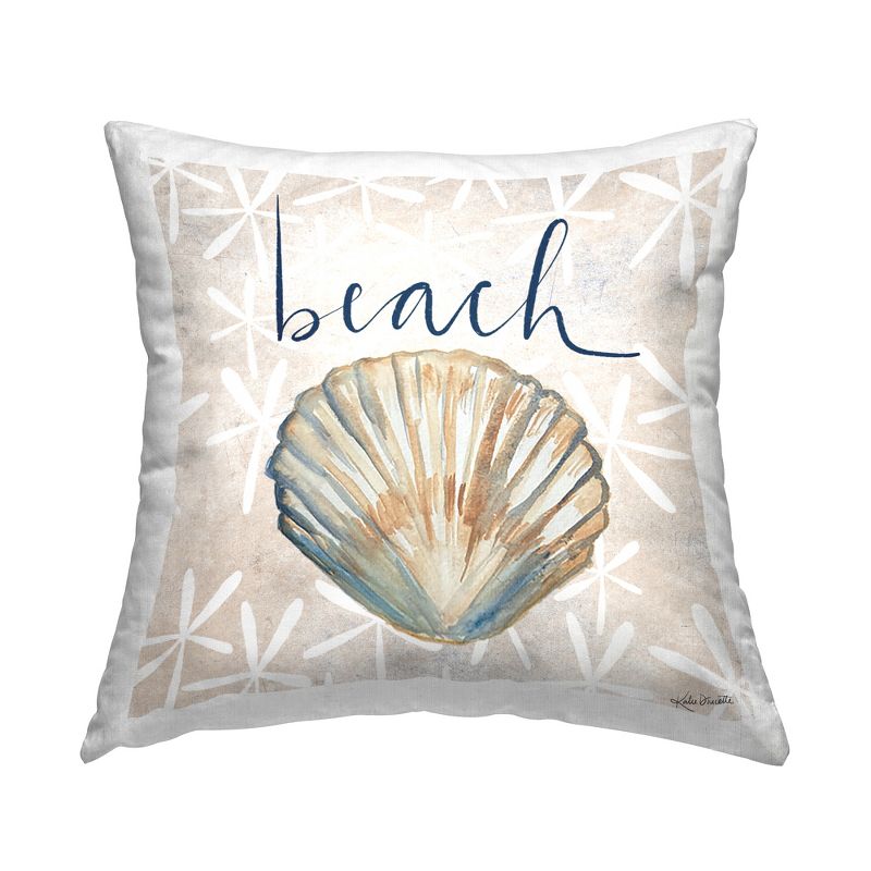 Stupell Industries Nautical Pattern Clam Shell Beach Calligraphy, 18 x 18, 1 of 3