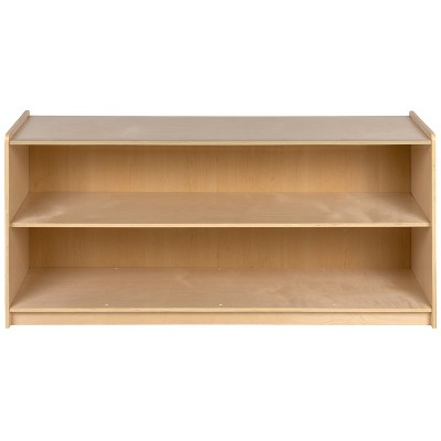Natural Birch Plywood 2-Section Classroom Storage Cabinet