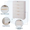 Dresser for Bedroom - Chests of Drawers with 5 Drawers Modern Dresser for Closet Fluted Wide TV Stand Clothes Closet Storage for Bedroom Hallway - 4 of 4