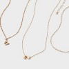 Girls' Initial with Choker and Layered Necklace Set - art class™ Gold - 3 of 3