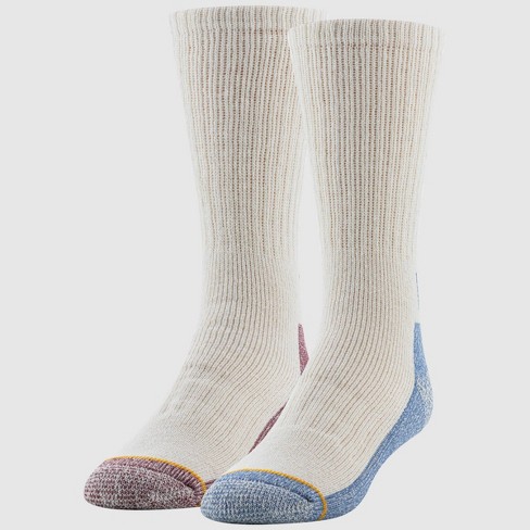 Signature Gold By Goldtoe Men s Wool Boot Crew Boot Socks 2pk Blue maroon 6 12 Target