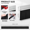 Unique Bargains Aluminum Nylon Door Brush Bottom Sweeps 35.46" x 4.25" Silver 1 Pc - 2 of 4