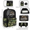 Jurassic Park INGEN Camo Adult 17" Backpack and Lunch Tote Set - 3 of 4
