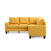 L-Shaped Sectional Sofas with Pocketed Coil Cushions & Kiln Dried Hardwood Frame, Compact Apartment-Friendly Design - 4 of 4