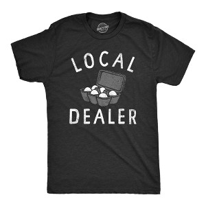 Mens Local Egg Dealer T Shirt Funny Holiday Sunday Eggs Joke Tee For Guys - Crazy Dog Men's T Shirt - 1 of 4