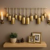 Royal Hampton Iron Cowbells Wall Decor 48 Inch Wide Decorative, Antique Gold Finish, Jute Hanging Rope - 4 of 4