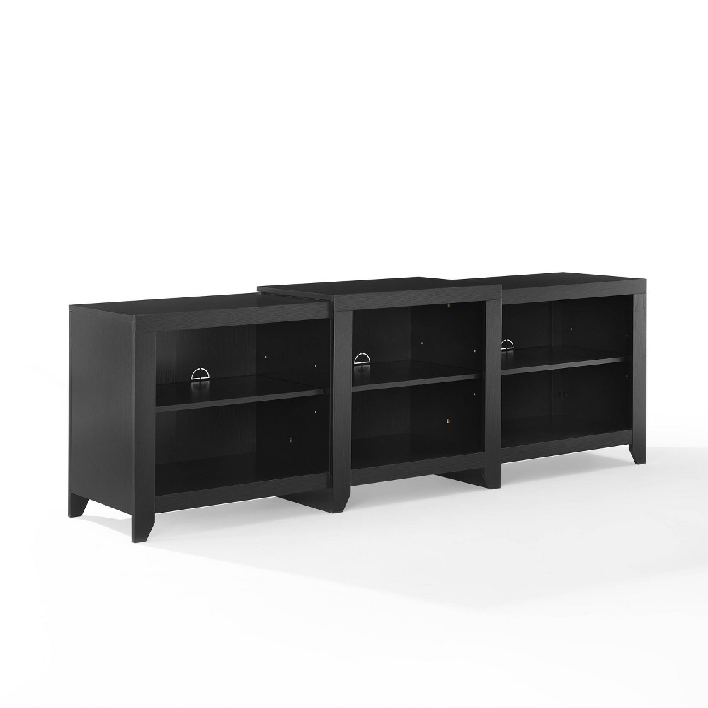 Photos - Mount/Stand Crosley 69" Ronin Low Profile TV Stand for TVs up to 75" Black - : Media Co 