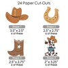 My First Rodeo - DIY Shaped Little Cowboy 1st Birthday Party Cut-Outs - 24 Count - 2 of 4