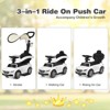 Safstar 3 in 1 Ride on Push Car Mercedes Benz Toddler Stroller Sliding Car White - 4 of 4