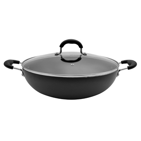The Rock by Starfrit 12 in. Cast Iron Skillet, Black